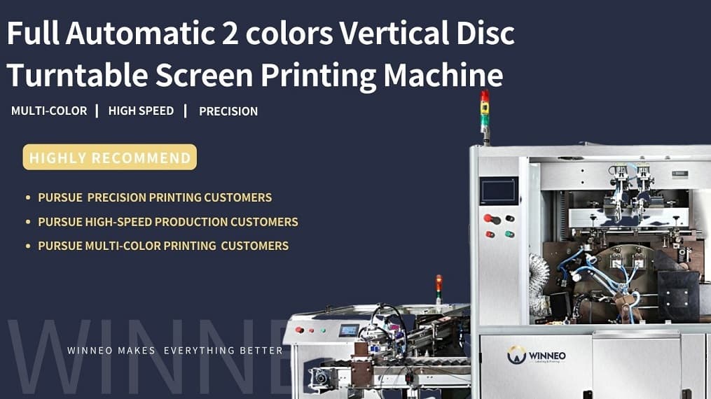 Full Automatic Two Colors Vertical Disc Screen Printing Machine
