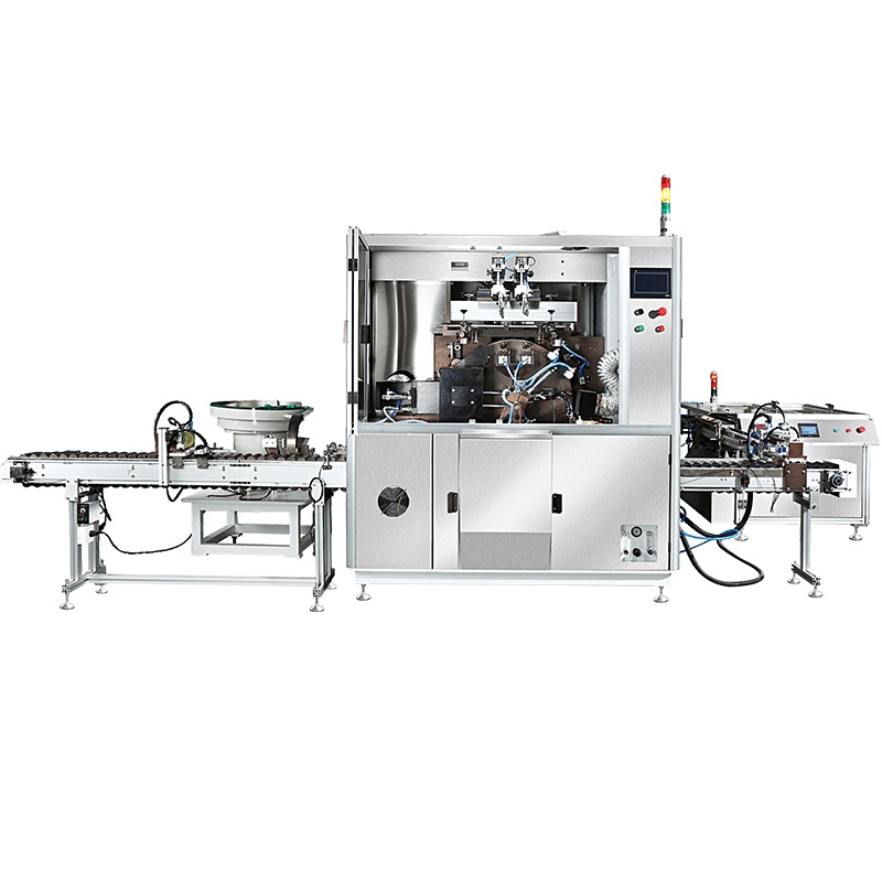 Two Colors Vertical Disc Screen Printer for Packaging