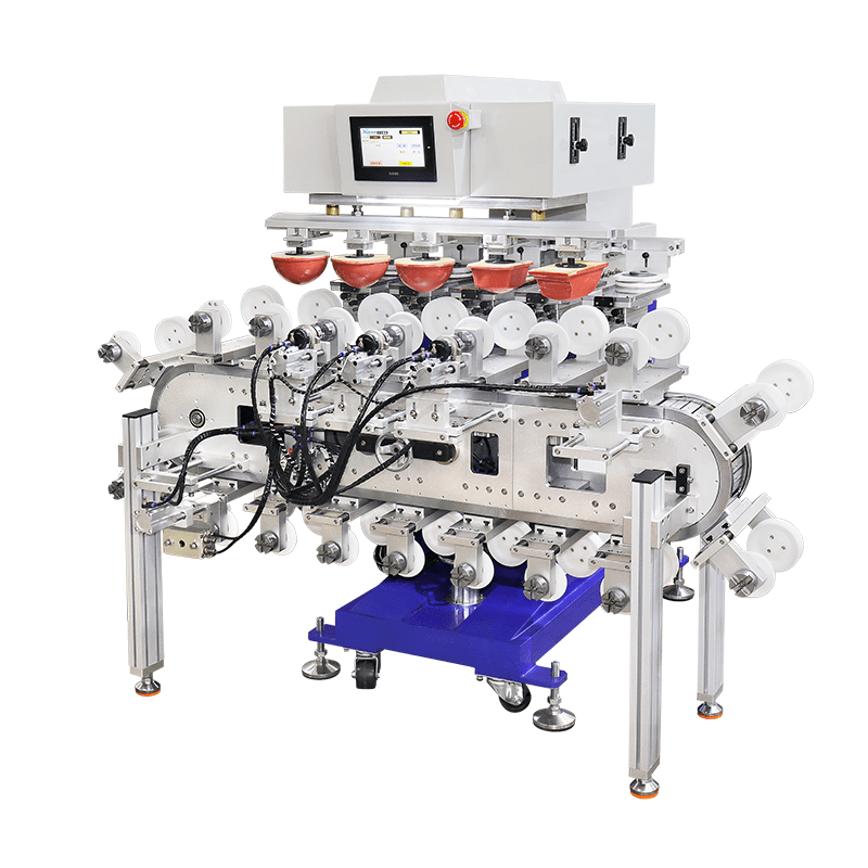 WP-300T-5-Tank Chain Type Workbench Pad Printing Machine