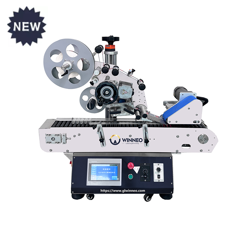 WT-105-Desktop Horizontal Round Bottle Labeling Machine