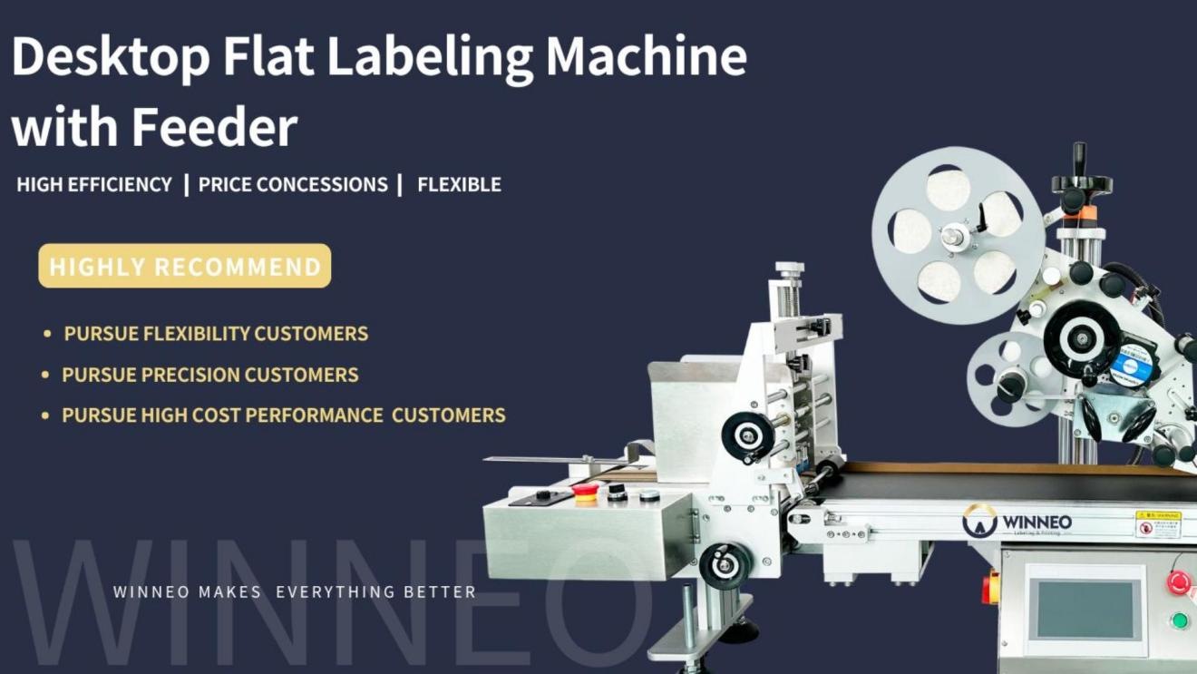 WT-102 Desktop Flat Labeling Machine with Feeder